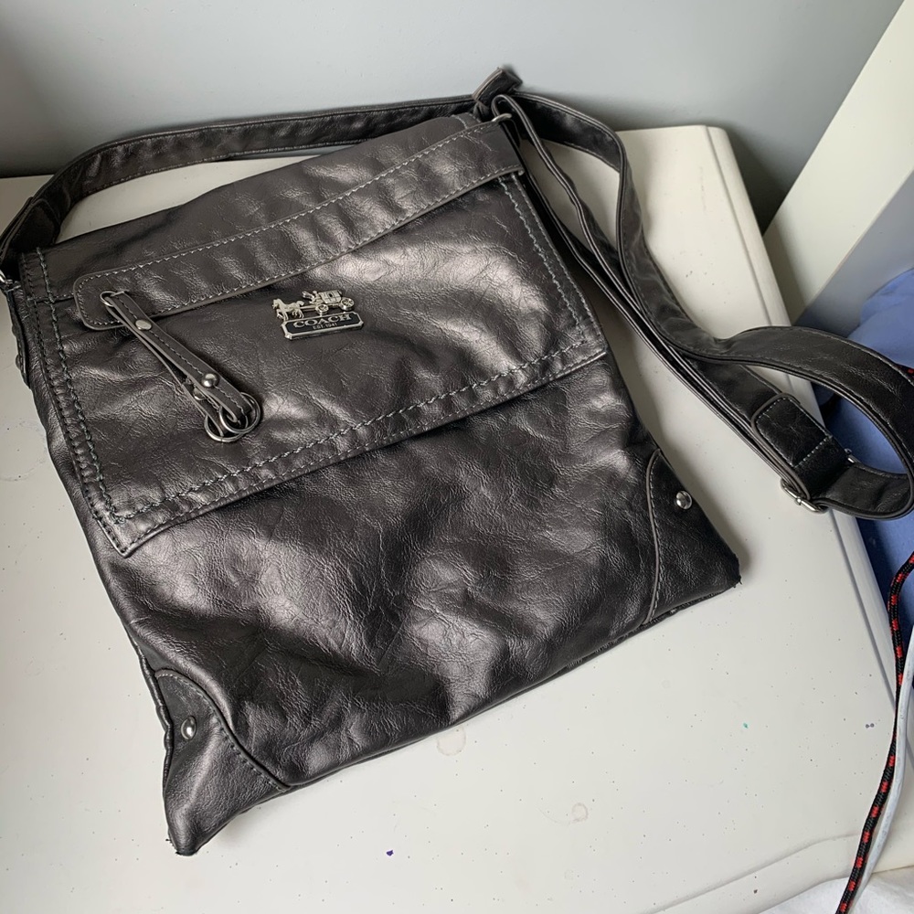 Metallic Coach cross body purse